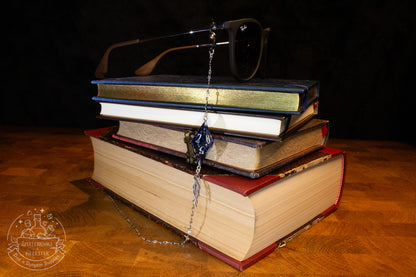 Silver Eyewear Chain Black/Blue Dice