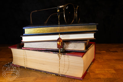 Gold Eyewear Chain Purple/Red Dice