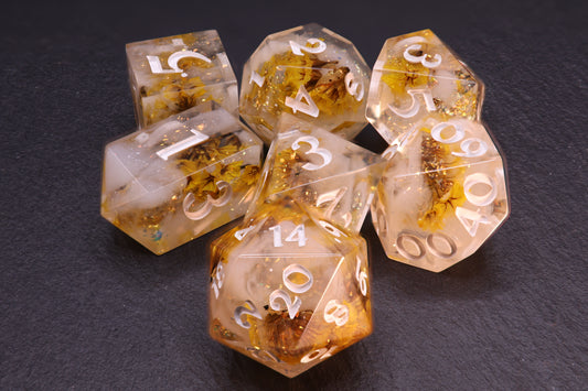 Golden Meadow Polyhedral Dice Set