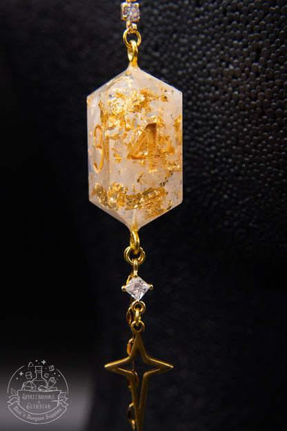 Gold Eyewear Chain Celestial Dice