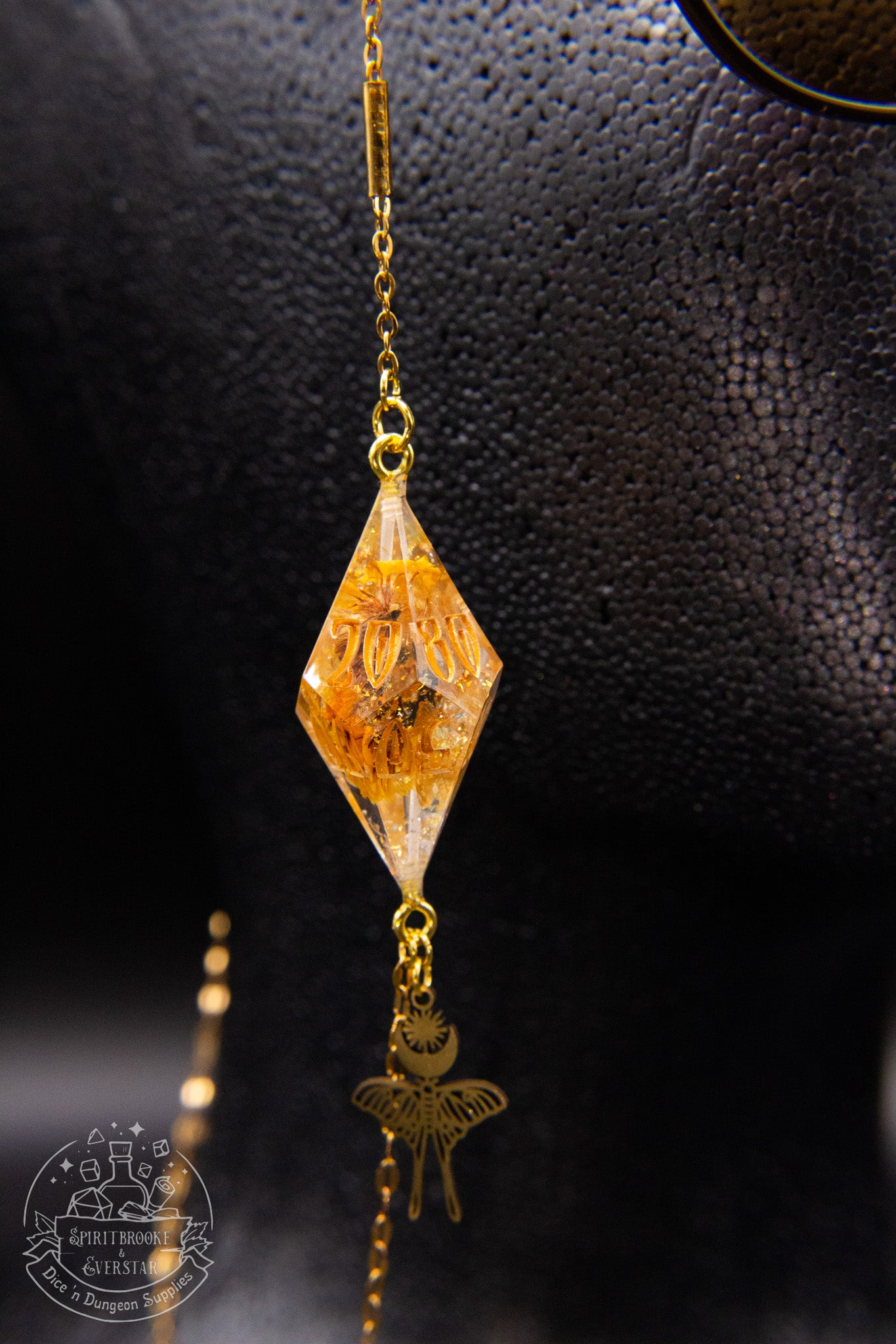 Gold Eyewear Chain Autumn Floral Dice