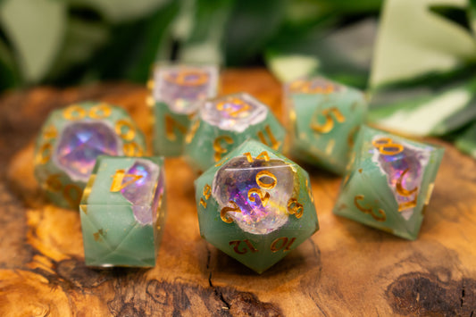 Ashton Greymoore inspired Polyhedral Geode Dice