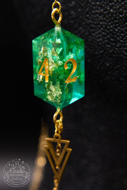 Gold Eyewear Chain Blue/green Dice