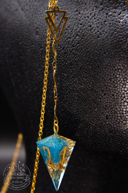 Gold Eyewear Chain Teal/Gold Dice