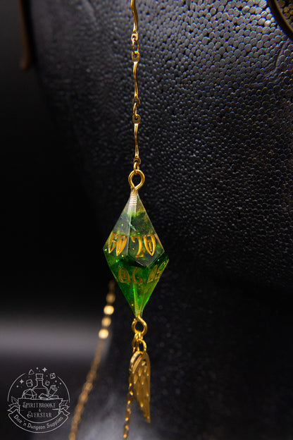 Gold Eyewear Chain Mossy Dice