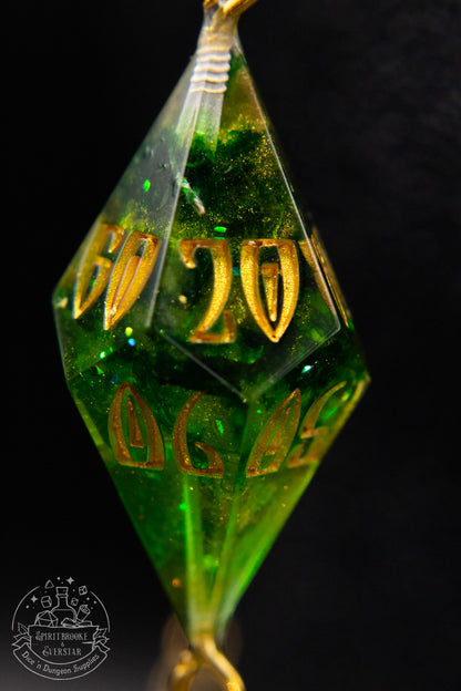 Gold Eyewear Chain Mossy Dice