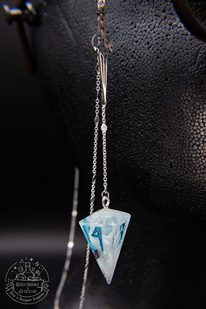 Silver Eyewear Chain White Ethereal Dice