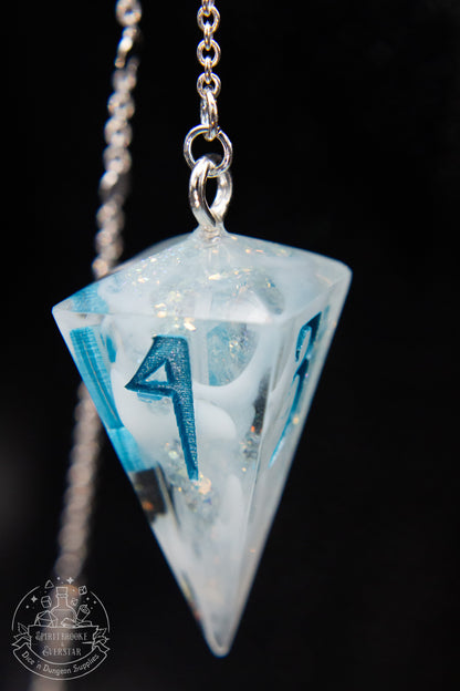 Silver Eyewear Chain White Ethereal Dice