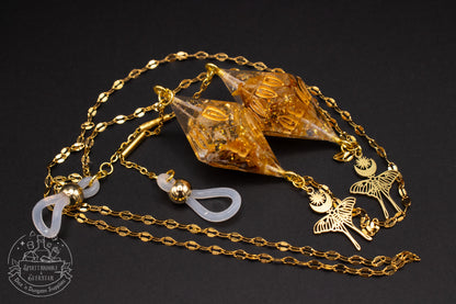 Gold Eyewear Chain Autumn Floral Dice