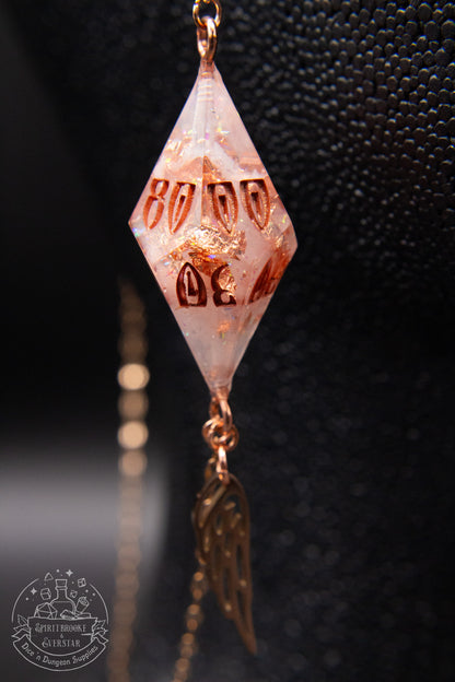 Rose Gold Eyewear Chain White Copper Dice
