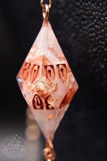 Rose Gold Eyewear Chain White Copper Dice