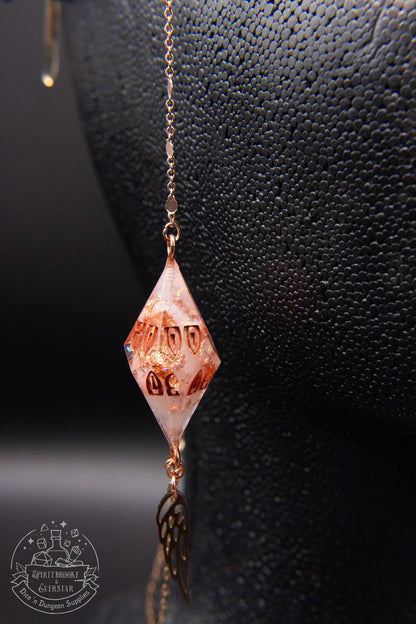 Rose Gold Eyewear Chain White Copper Dice