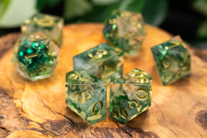 Whispy Druid Moss Polyhedral Dice