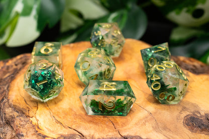 Whispy Druid Moss Polyhedral Dice