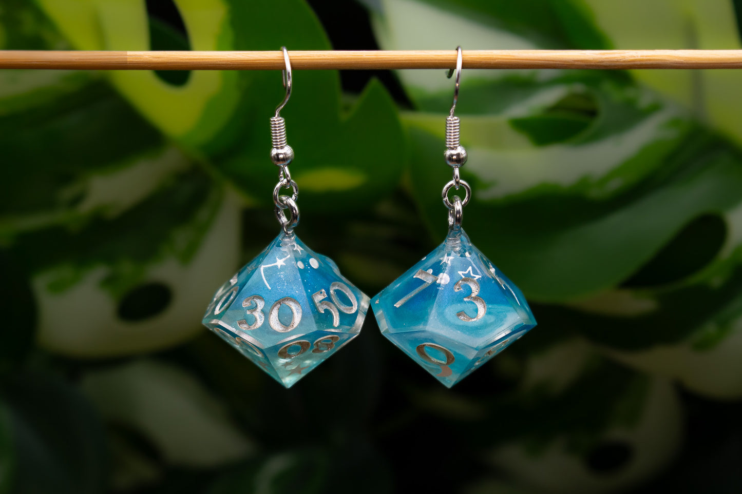 Blue Cloudy D10 and D100 Earrings