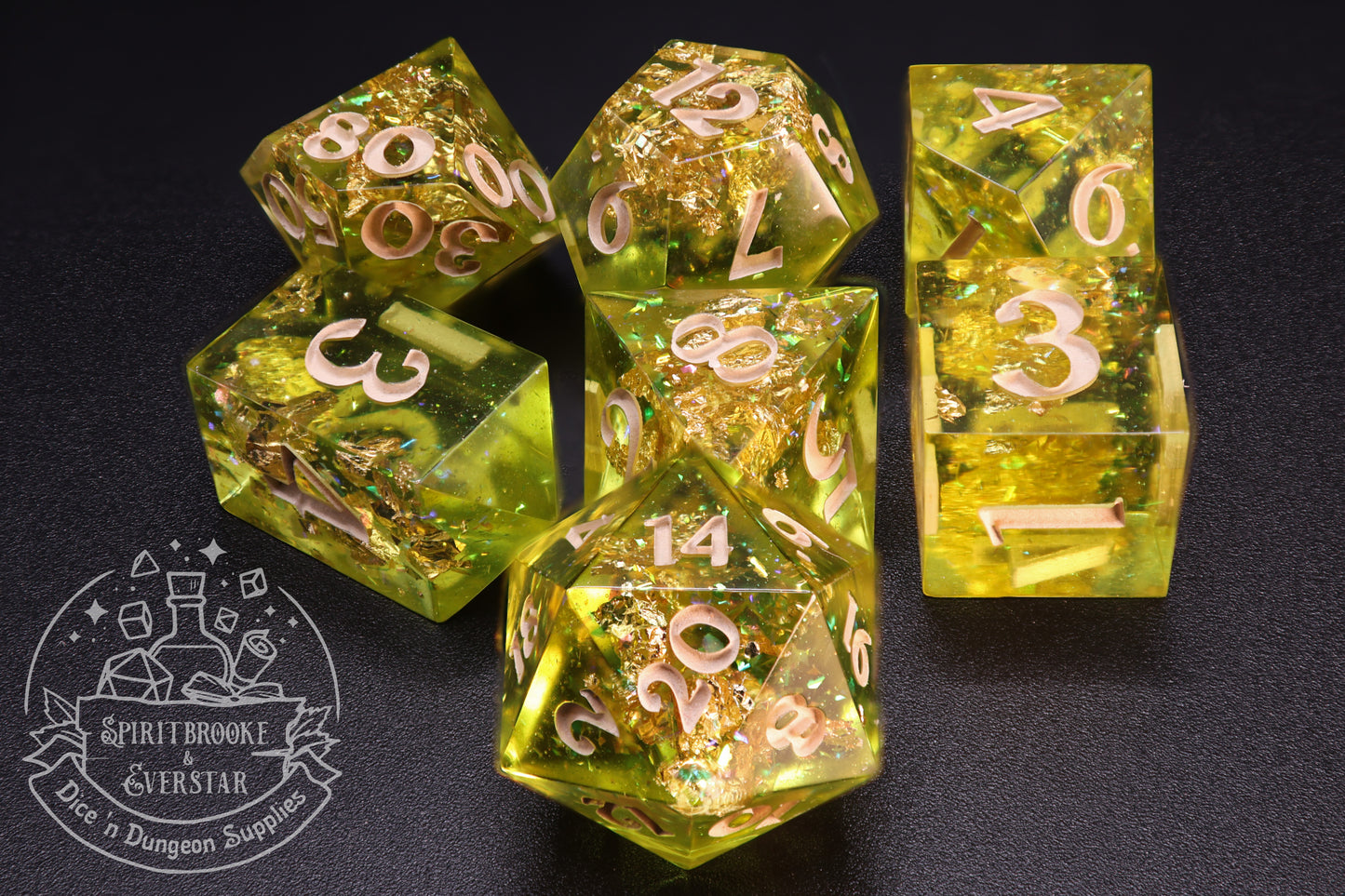 Verdelight Polyhedral Dice set