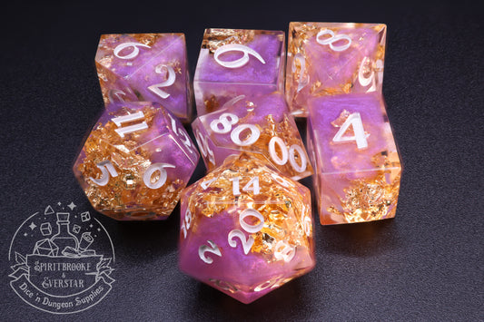 Violet Court Polyhedral Dice set